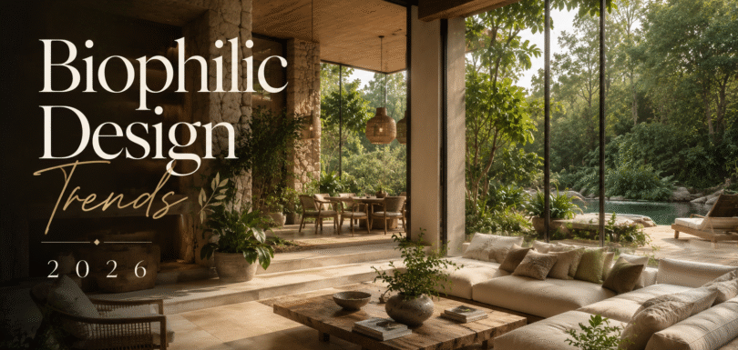 Biophilic Design Trends 2026 in luxury wellness resort