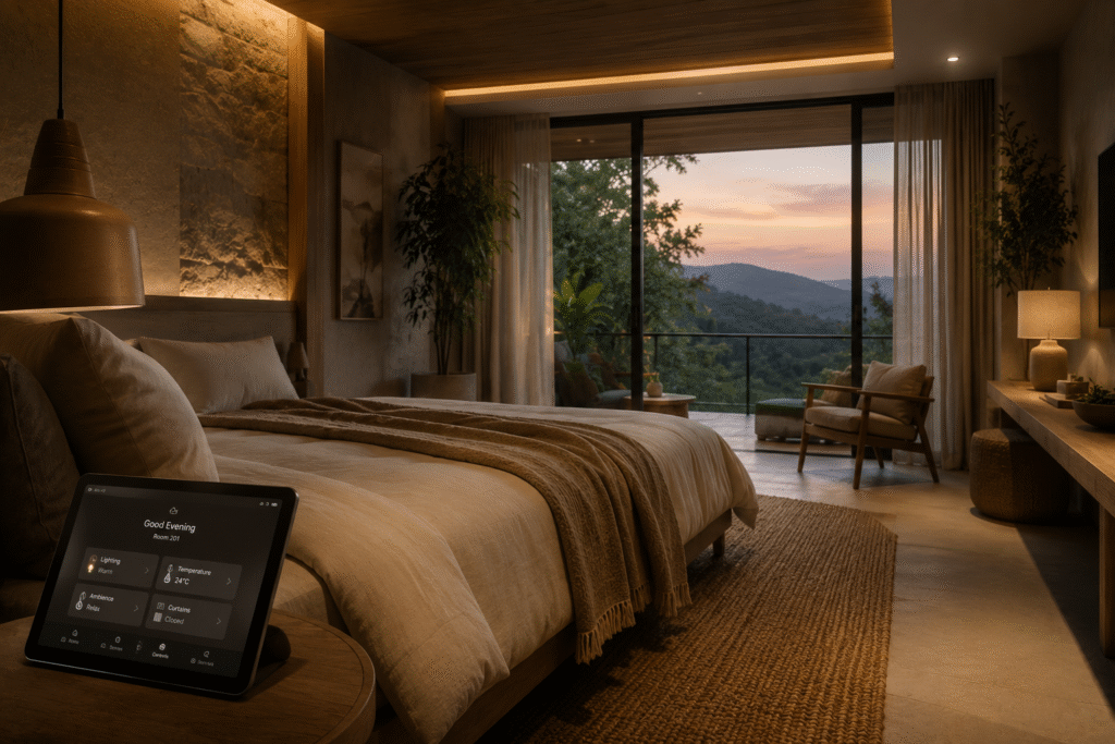Personalized AI-powered guest room in luxury hospitality 2026