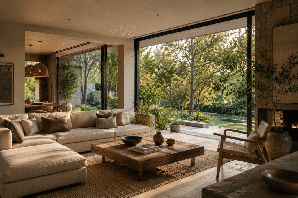 Residential architecture connected to nature and site