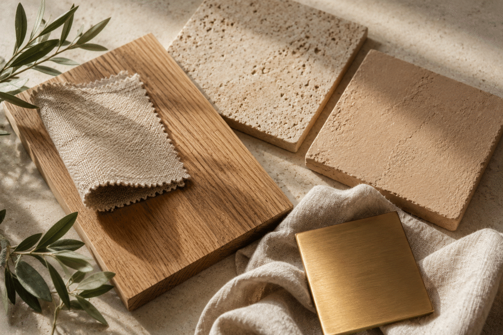 material selection well-being natural material palette